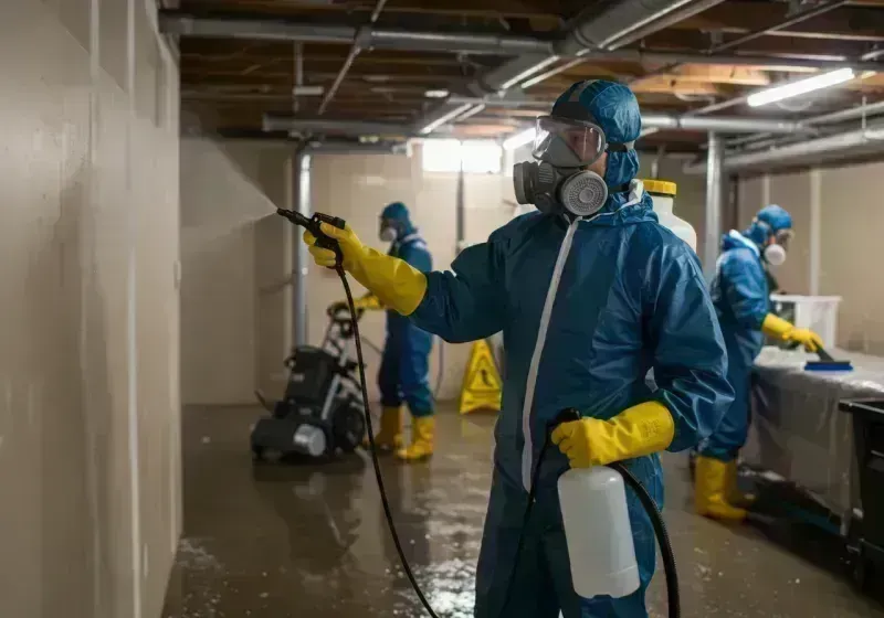 Basement Sanitization and Antimicrobial Treatment process in Alton, IL